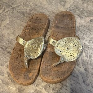 Jack Rogers Gold Sandals